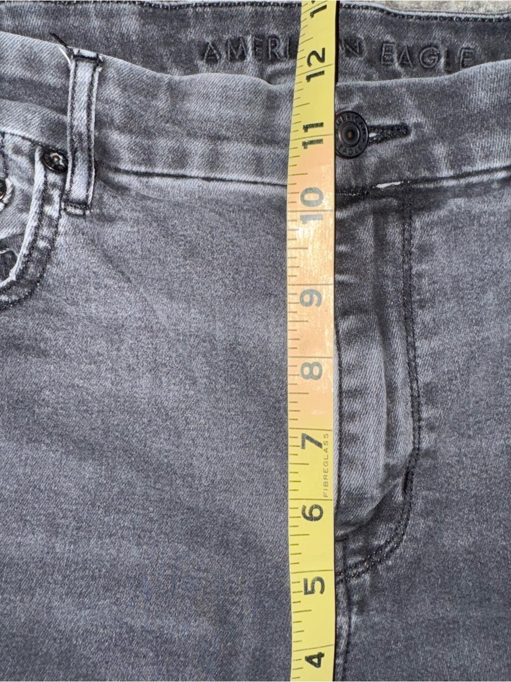 American Eagle black high-rise Flare leg jeans size 14 - Picture 8 of 12